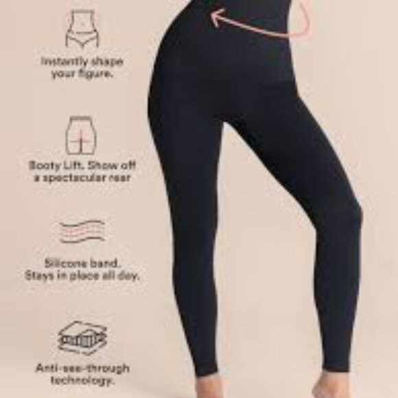 Shapermint Essentials High Waist Shaping Leggings Empetua 42075 Size L Navy Blue - Picture 11 of 11
